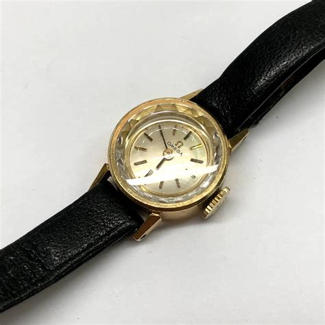 omega 14k gold ladies watch vintage gold bracelet|old omega ladies gold watches.